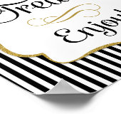 Poster Symbole de dessert Black Gold Sweet Traitements (Coin)