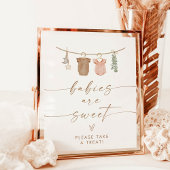 Poster Symbole de dessert sucré pour bébé | Révélation de