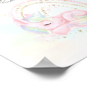 Poster SYMBOLE DE DISQUETTE Baby shower Unicorne (Coin)