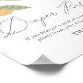 Poster SYMBOLE DE DISQUETTE DU Baby shower DE LA PETITE C (Coin)