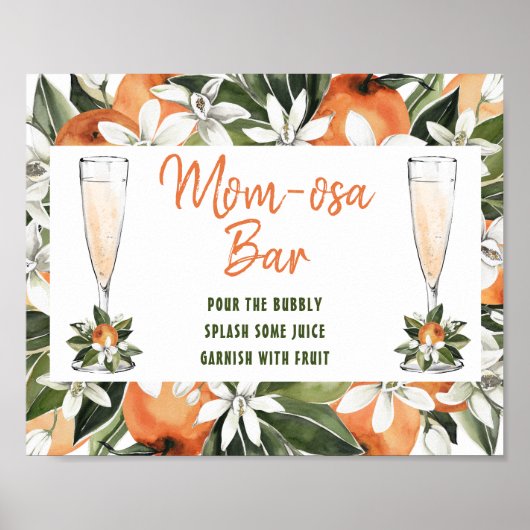 Poster Symbole de douche Momosa Bar Orange Blossom (Devant)