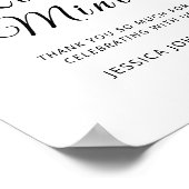 Poster Symbole de faveur de la partie de retraite minimal (Coin)