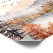 Poster SYMBOLE DE FÊTE Baby shower rustique Mariage (Coin)