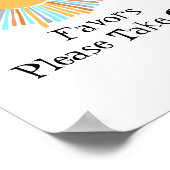 Poster Symbole de fête Boho Sun Voici Le Soleil (Coin)