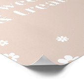 Poster Symbole de fête d'anniversaire Boho Daisy Sweets & (Coin)