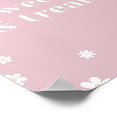 Poster Symbole de fête d'anniversaire Boho Daisy Sweets & (Coin)