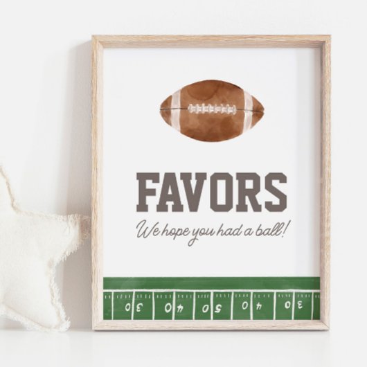 Poster Symbole de fête d'anniversaire de football