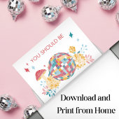 Poster Symbole de fête d'anniversaire de la Disco Dancing