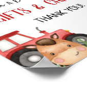 Poster Symbole de fête d'anniversaire de la ferme Red Bar (Coin)