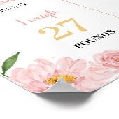 Poster Symbole de fête d'anniversaire de la fête du lapin (Coin)