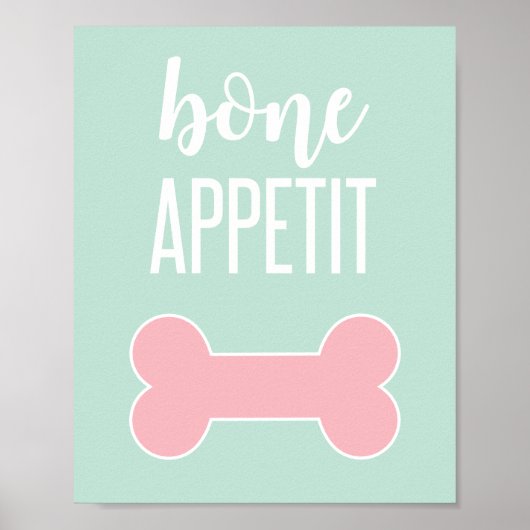 Poster Symbole de fête d'anniversaire de l'appétit d'os (Devant)
