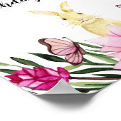 Poster Symbole de fête d'anniversaire du lapin mignon (Coin)