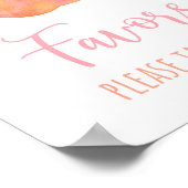 Poster Symbole de fête d'anniversaire d'une pêche douce (Coin)