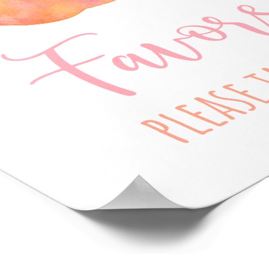 Poster Symbole de fête d'anniversaire d'une pêche douce (Coin)