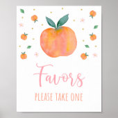 Poster Symbole de fête d'anniversaire d'une pêche douce (Devant)