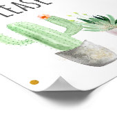 Poster Symbole de fête d'anniversaire Fiesta Cactus (Coin)