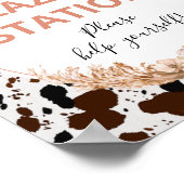 Poster Symbole de fête d'anniversaire Floral Boho Highlan (Coin)