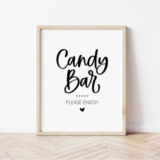 Poster Symbole de fête de la barre de bonbons
