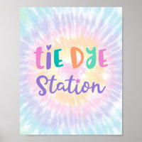 Symbole de fête de la station Pastel Rainbow Tie D