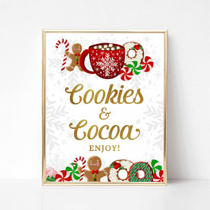 Poster Symbole de fête de Noël sucré et cacao
