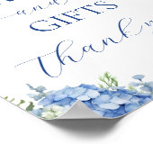 Poster Symbole de fête des cartes et cadeaux Blue Hydrang (Coin)