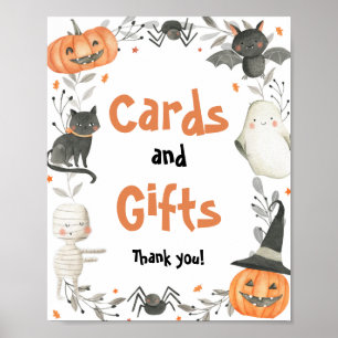 Poster Symbole de fête des cartes et cadeaux d'Halloween