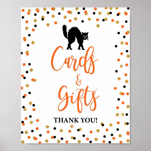 Poster Symbole de fête des cartes et cadeaux d'Halloween (Devant)