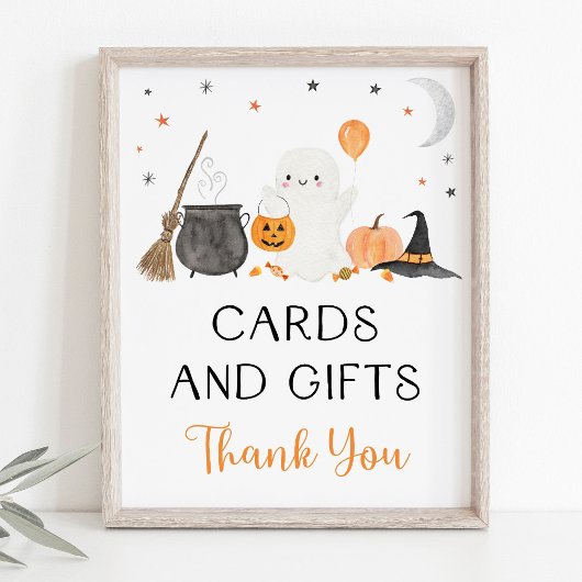 Poster Symbole de fête des cartes et cadeaux Halloween