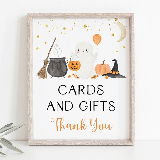 Poster Symbole de fête des cartes et cadeaux Halloween