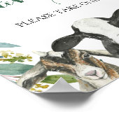 Poster Symbole de fête des garçons pour animaux de ferme (Coin)