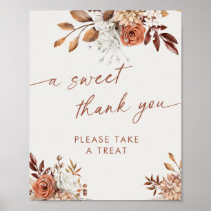 Poster Symbole de Fête des mariées Boho en Merci doux