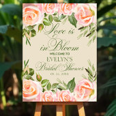 Poster Symbole de Fête des mariées florale chic Favoriser