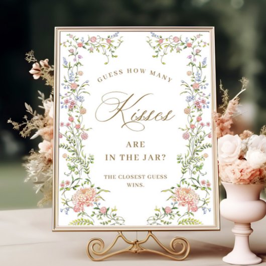 Poster Symbole de Fête des mariées florale de Grace victo