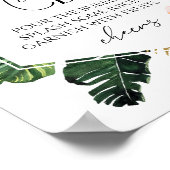 Poster SYMBOLE DE Fête des mariées Florale Tropicale Mimo (Coin)