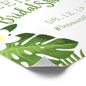 Poster SYMBOLE DE Fête des mariées Hawaïenne tropicale (Coin)