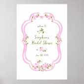 Poster Symbole de Fête des mariées Peint rose blanc (Devant)