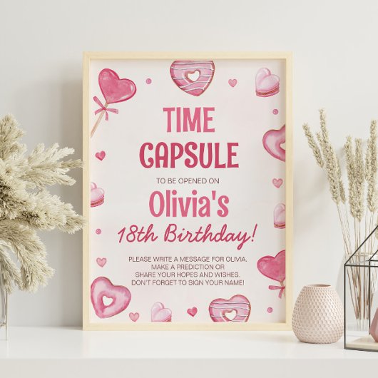 Poster Symbole de fête douce Anniversaire de la capsule