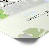 Poster Symbole de fête Favoriser Bleu Bleu Dinosaure Ball (Coin)