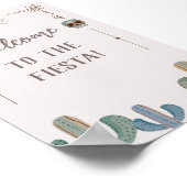 Poster Symbole de fête personnalisé Cactus du crâne mexic (Coin)