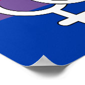 Poster Symbole de fierté bisexuel (Coin)