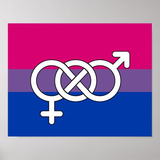 Poster Symbole de fierté bisexuel (Devant)