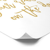 Poster Symbole de fond de danse Mariage lettres main chic (Coin)