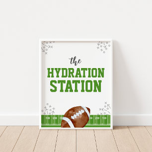Poster Symbole de football de la station d'hydratation Bo