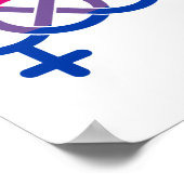 Poster Symbole de genre bisexuel (Coin)