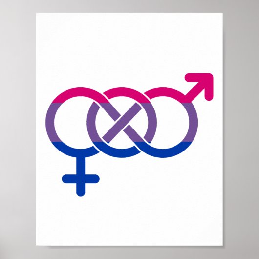 Poster Symbole de genre bisexuel (Devant)