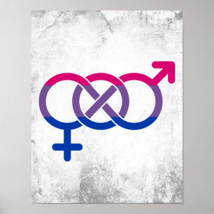 Poster Symbole de genre bisexuel