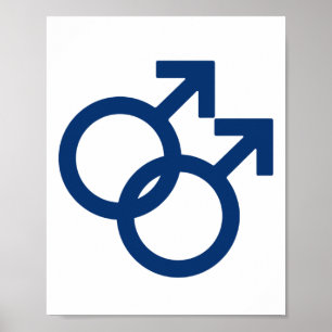 Poster Symbole de genre des hommes gays MLM
