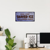 Poster SYMBOLE DE Glace vintage Rasée (Bureau à domicile)
