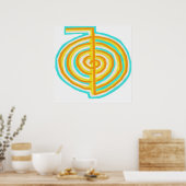 Poster Symbole de guérison naturelle alternative Reiki Ch (Cuisine)