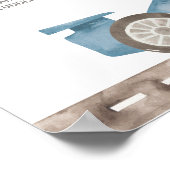 Poster Symbole de jalon de voiture de course rétro (Coin)